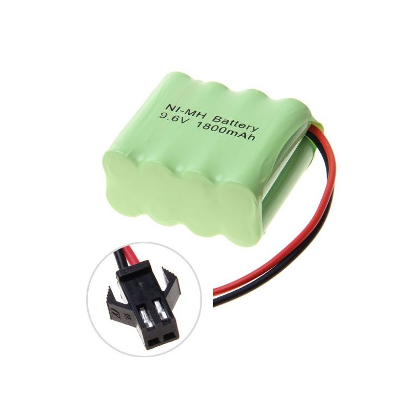 9.6V AA 1800mAh Ni-MH SM Plug Rechargeable Battery Eco-Friendly High Performance for Model Airplanes
