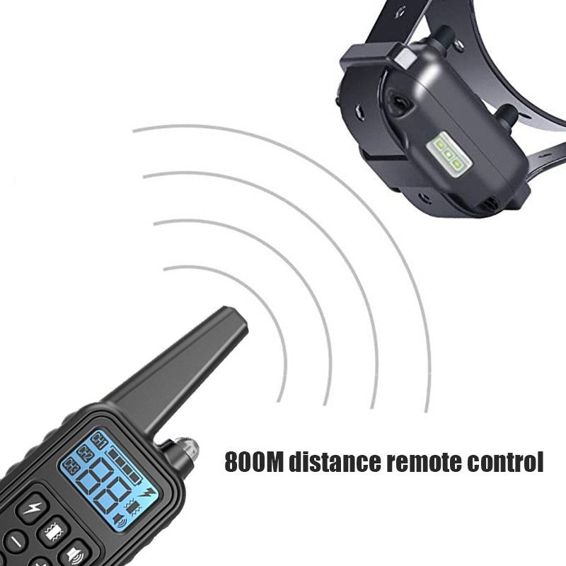 2019 Novo 800m Elétrico Dog Treinando Collar Pet Controle Remoto Impermeável Recarregável Com Display LCD para Todos Tamanho Tamk-Stop Collars
