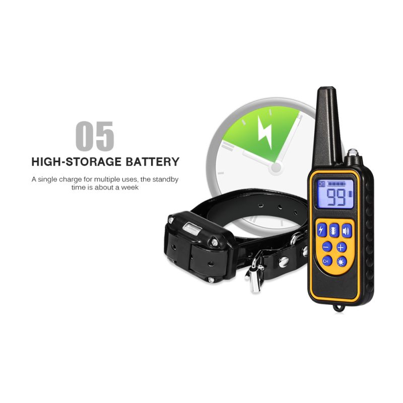 800m Cão Elétrico Treinamento Colares Pet Controle Remoto Impermeável Recarregável com Display LCD para Todos Tamanho Bark-Stop Collars