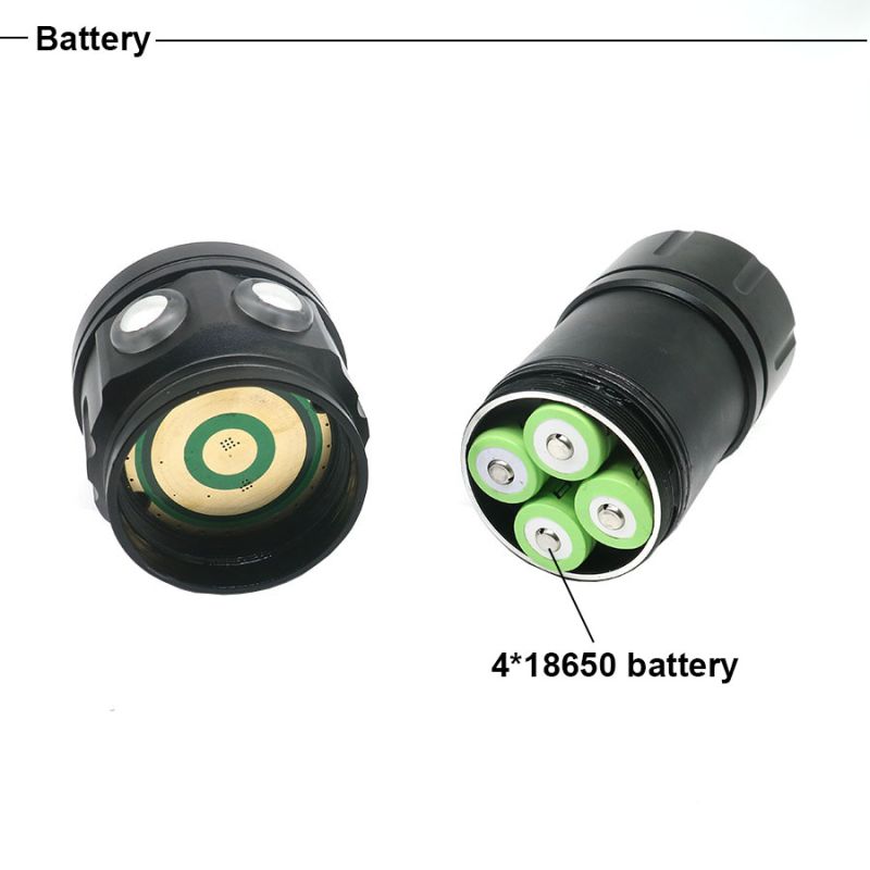 UV 395-400nm Lanterna de mergulho 15x2 luz branca / 4x luz vermelha / 4x luz UV LED lanterna de tocha de mergulho