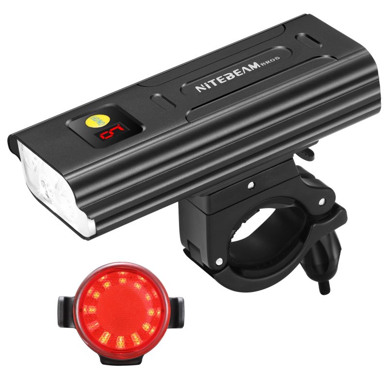 NiteBeam BR05 luzes de bicicleta 5x T6 5000 lumens USB recarregável bicicleta luz frontal e bicicleta cauda luz