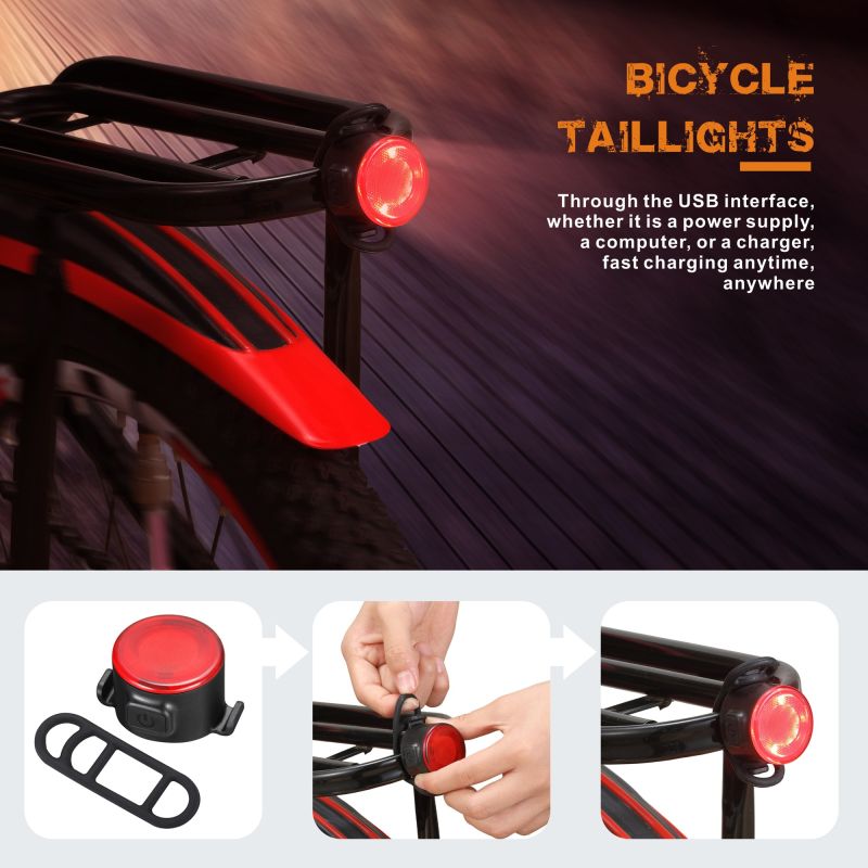 NiteBeam BR05 luzes de bicicleta 5x T6 5000 lumens USB recarregável bicicleta luz frontal e bicicleta cauda luz