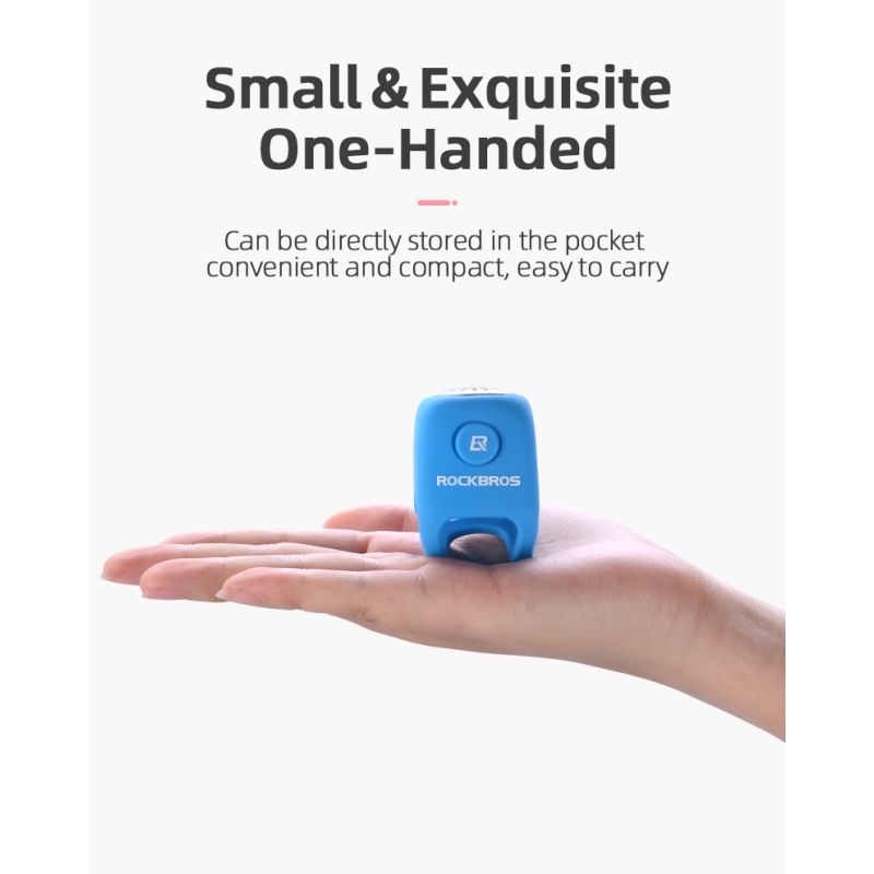 Campainha de ciclismo elétrica ROCKBROS 90 dB buzina à prova de chuva MTB guiador de bicicleta sílica gel shell anel campainha de bicicleta acessórios de bicicleta