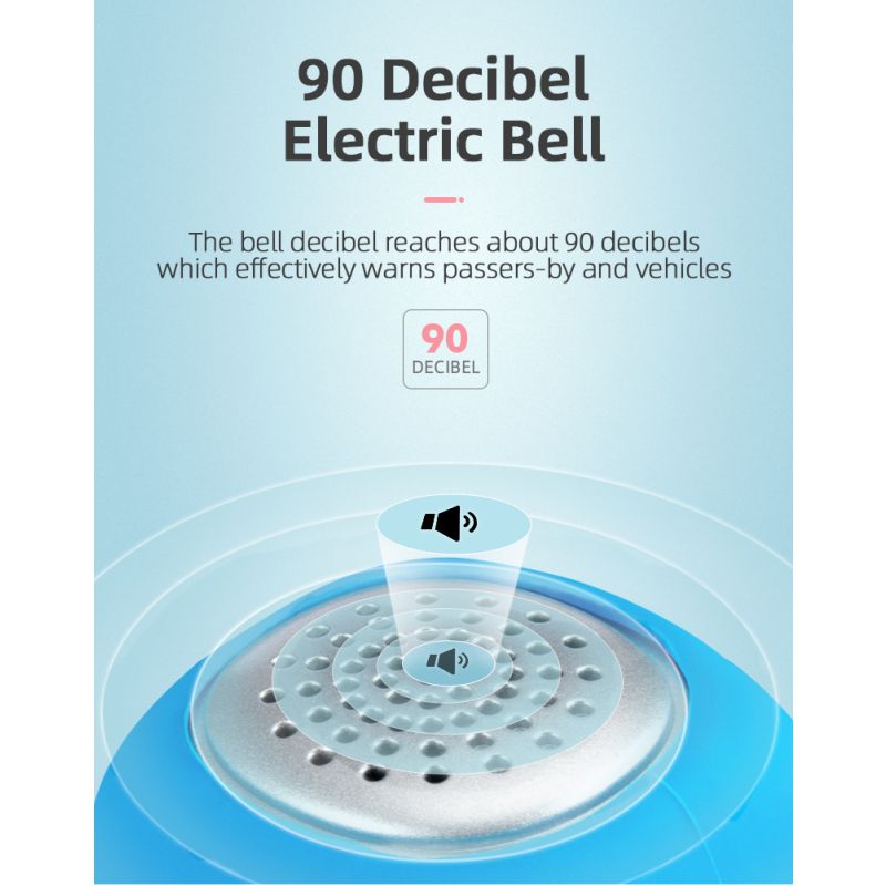 Campainha de ciclismo elétrica ROCKBROS 90 dB buzina à prova de chuva MTB guiador de bicicleta sílica gel shell anel campainha de bicicleta acessórios de bicicleta