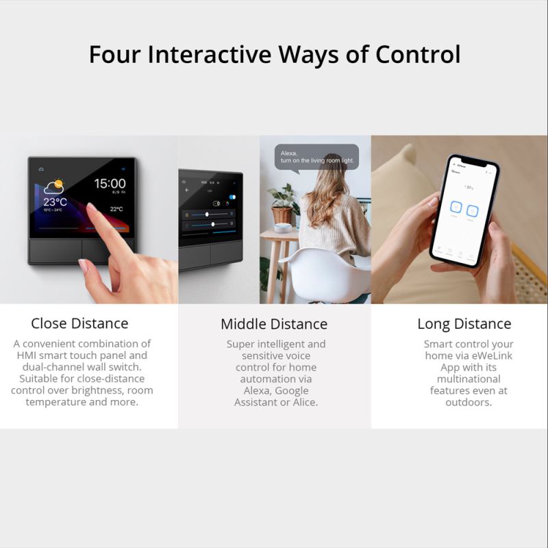 SONOFF NSPanel WiFi Scene Smart Switch All-in-One Control with Touch Screen for Smart Home Automation