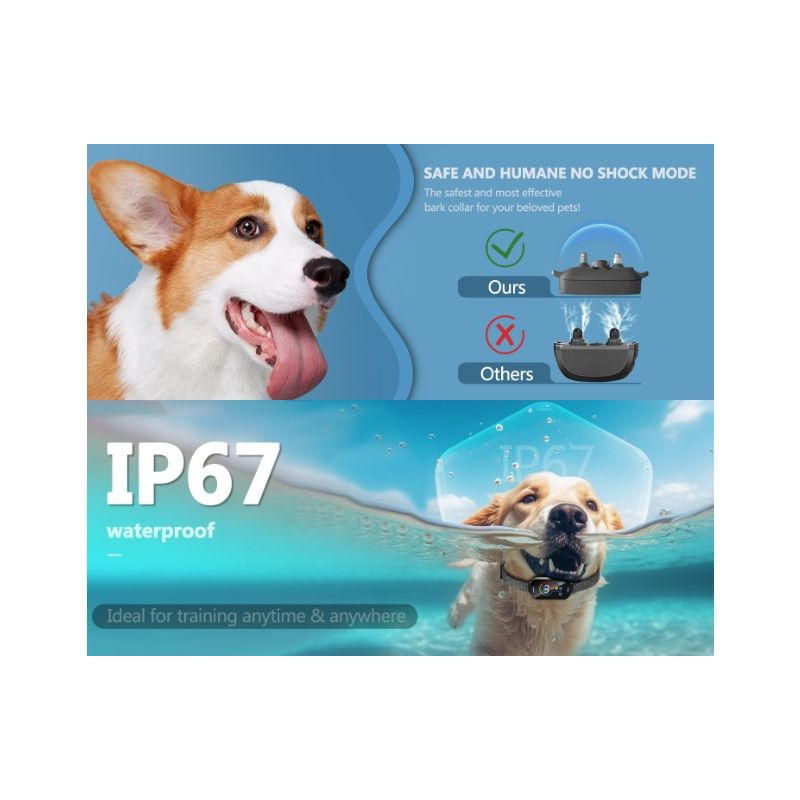 Pet Dog Anti Barking Device Gentle Ultrasonic Collar Stop Barking Comfortable Trust Building Solution