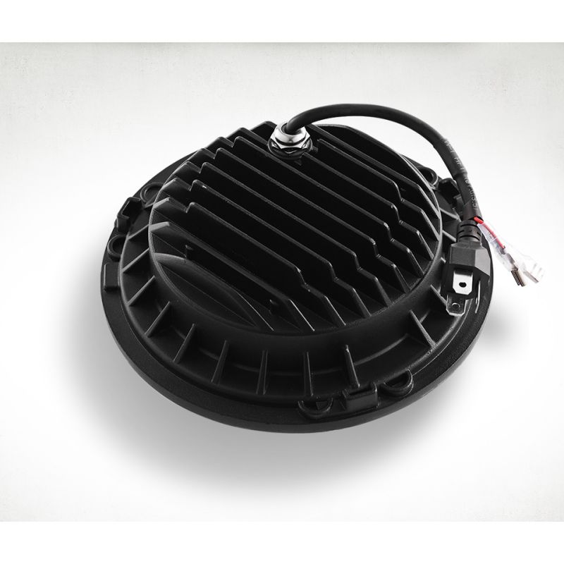 1 par CO LIGHT 7 polegadas LED farol H4 DRL redondo 7'' faróis com amarelo e branco Angel Eye para Jeep Wrangler Lada Niva 4x4 60W