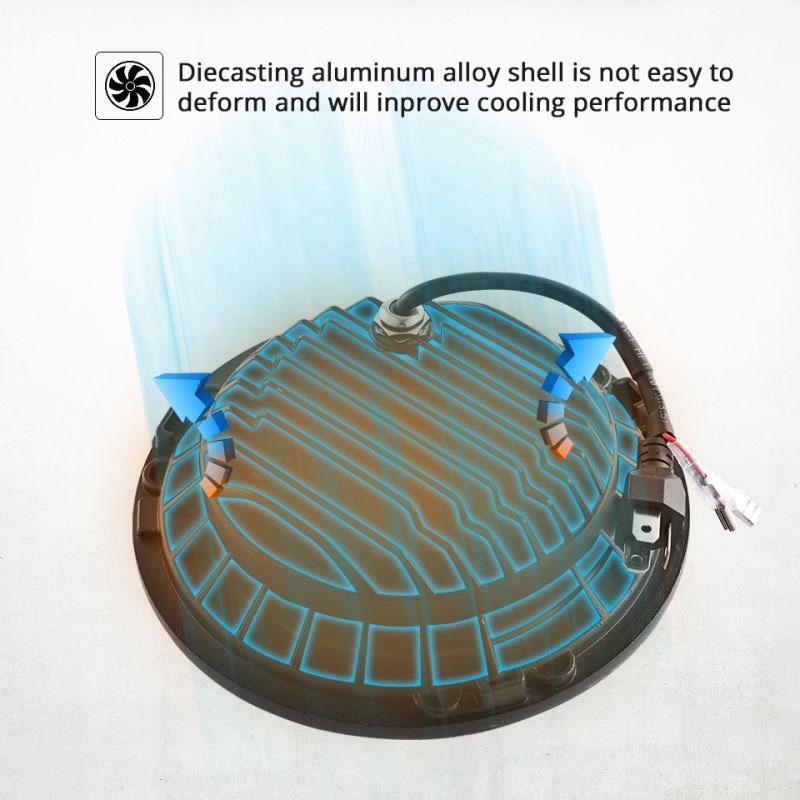 1 par CO LIGHT 7 polegadas LED farol H4 DRL redondo 7'' faróis com amarelo e branco Angel Eye para Jeep Wrangler Lada Niva 4x4 60W