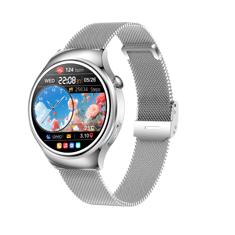 ET390 Smart Watch Women AMOLED 360*360 ECG HD Screen Heart Rate Bluetooth Calls Waterproof SmartWatch