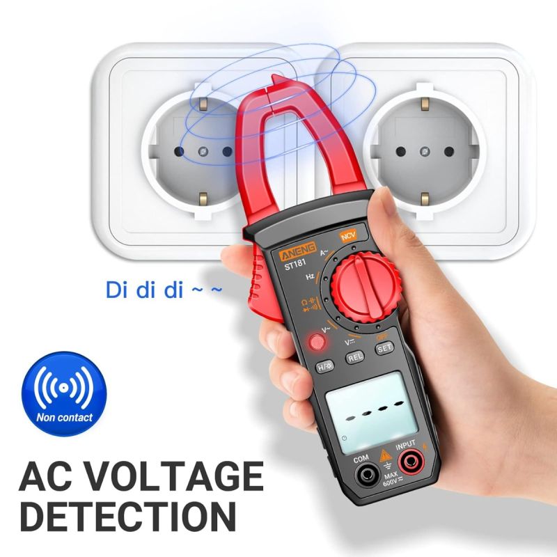 ANENG ST180 Digital Clamp Meter Multimeter Tester 4000 Counts with NCV Amp Ohm Volt Measures AC Current, AC/DC Voltage,Capacitance, Resistance, Diodes, Continuity Frequency Backlight Electrican Tools
