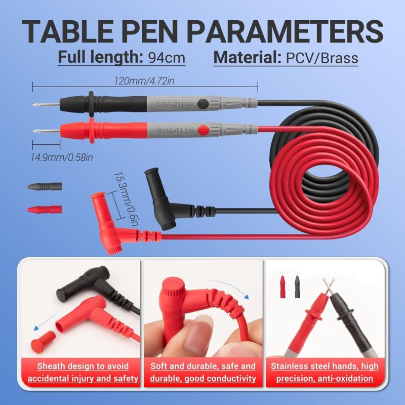 ANENG ST180 Digital Clamp Meter Multimeter Tester 4000 Counts with NCV Amp Ohm Volt Measures AC Current, AC/DC Voltage,Capacitance, Resistance, Diodes, Continuity Frequency Backlight Electrican Tools