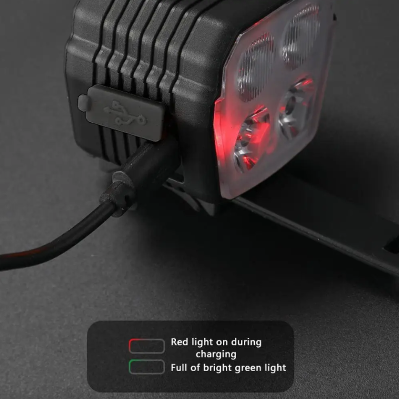 Bicycle Headlight Horn 2-In-1 mtb Bike Near And Far Lights 2/4 Lamp Beaded Wire Control Bell Horn Bike Accessories