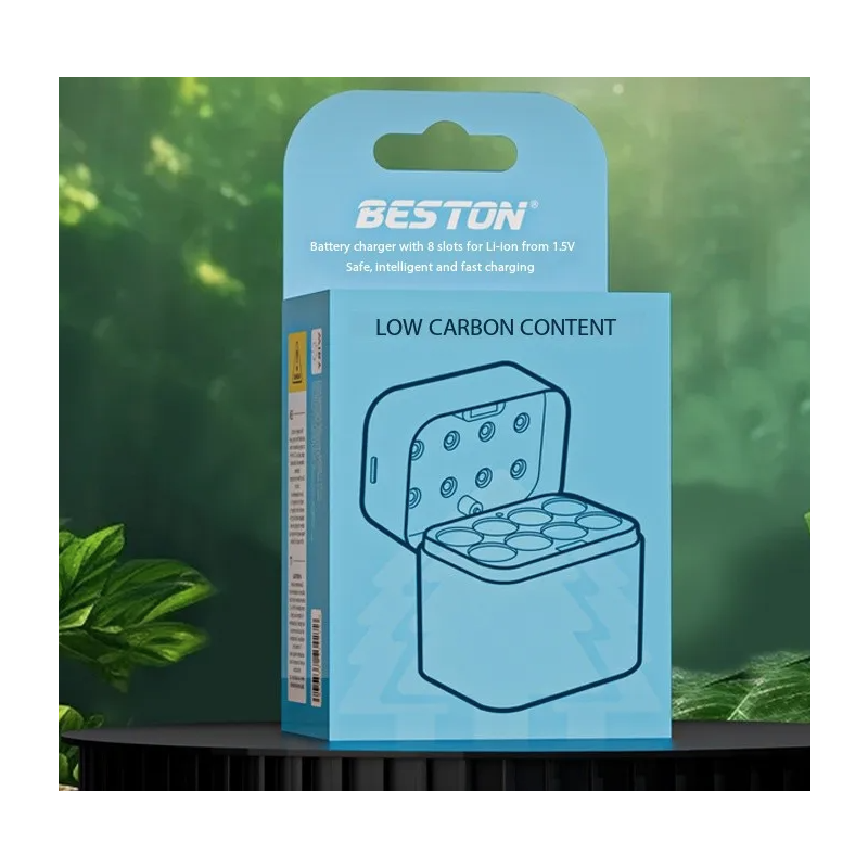 Beston Smart Battery Charger 8 Slots AA with 3600mWh 1.5V Rechargeable Lithium Battery Fast Charging Battery Charger Set