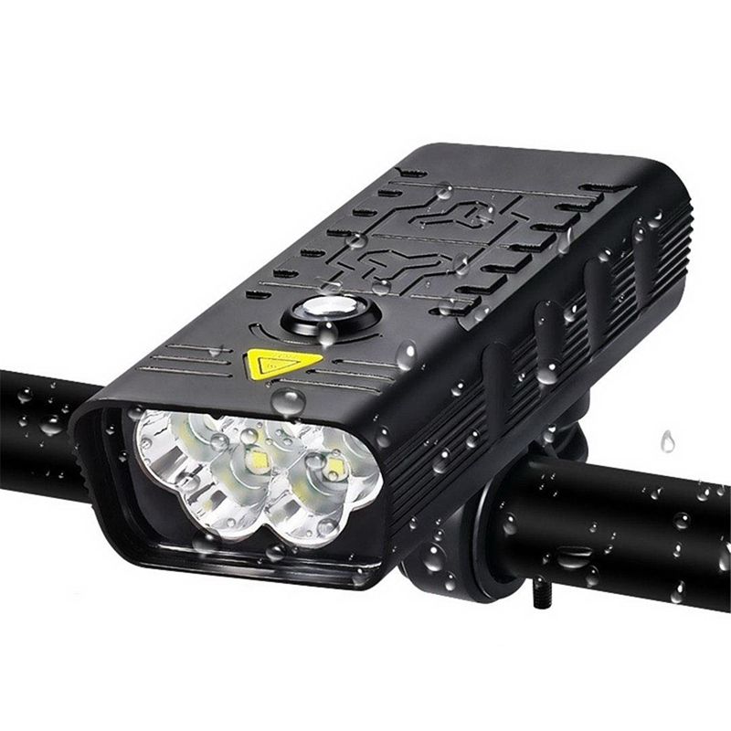 Luzes dianteiras de bicicleta TK5 5x T6 5000 Lumens USB Farol de bicicleta recarregável para a noite