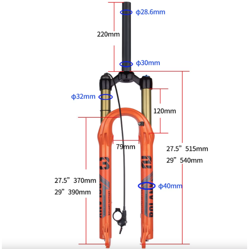 Bolany Mountain Bike Fork 27.5 or 29 Inch High-Performance Air Suspension Shock Absorbing for MTB Enthusiasts