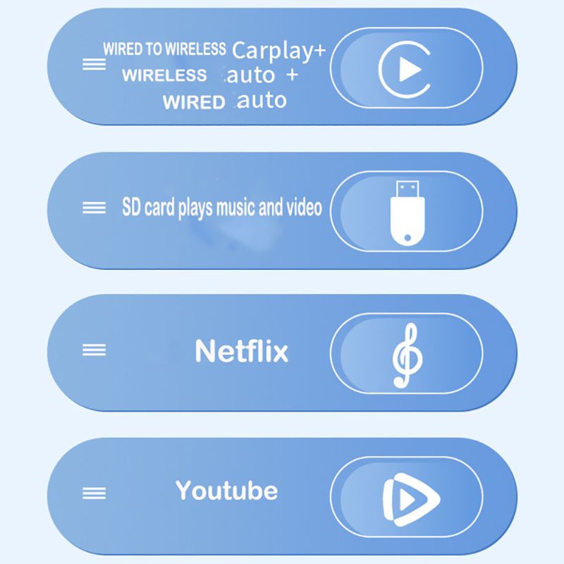 Carplay Box Wireless Android Auto Adapter with Netflix YouTube for Ultimate In-Car Entertainment Device