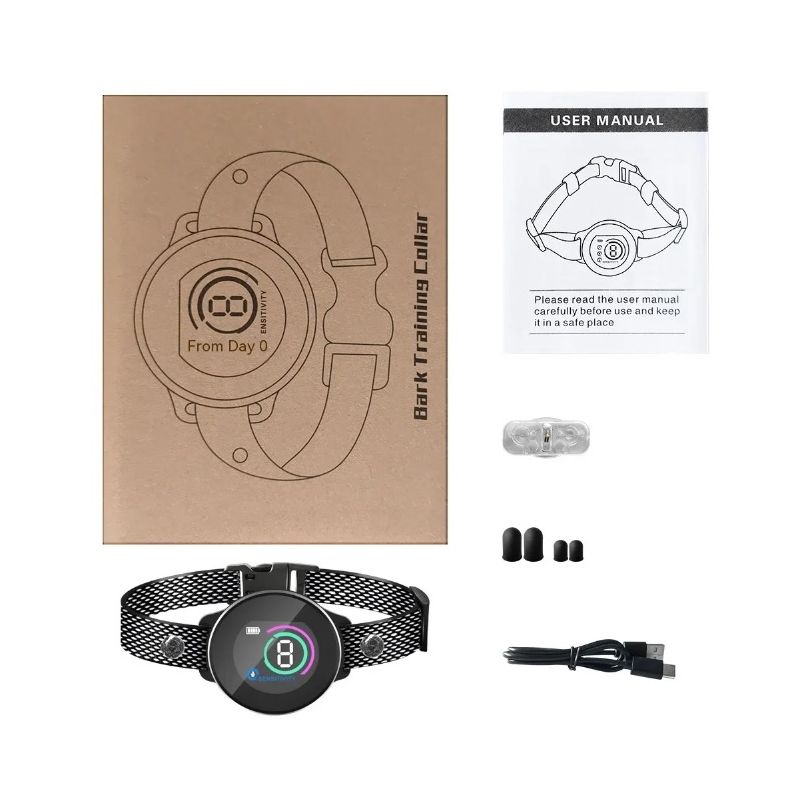 Smart Automatic Anti Barking Dog Collar Rechargeable Design with Intelligent Bark Recognition Humane Solution