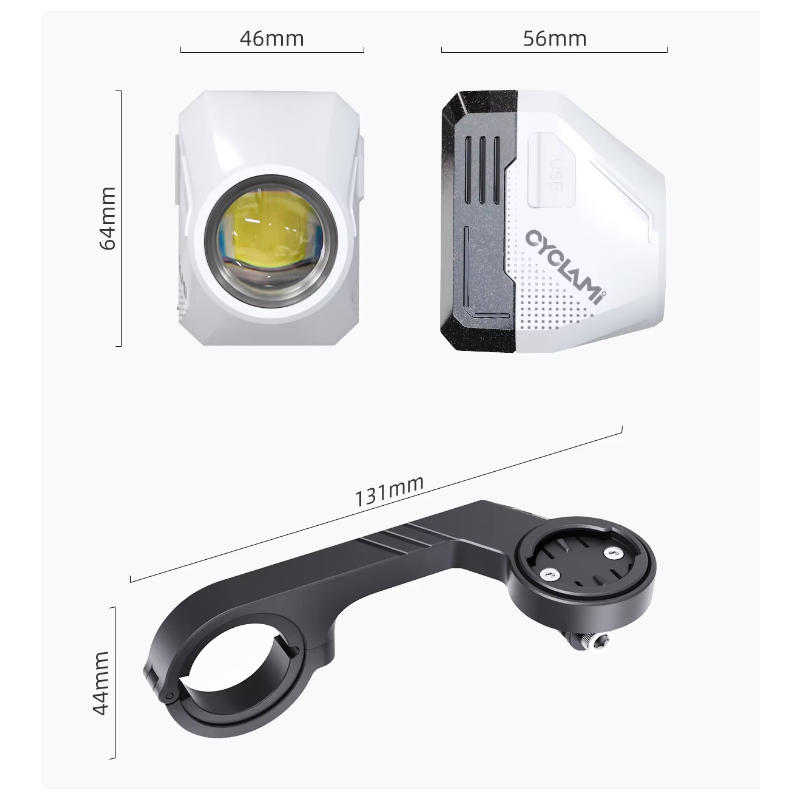 Hanging Cut-off Cable Wireless Headlight 1600LM for Cycling Safety High Brightness Durable Bike Front Lights