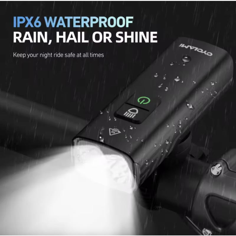 CYCLAMI Bike Headlight BR2000 Bicycle Front Light Type-C MTB Road Highlight Lamp Handlebar Cycling Lights