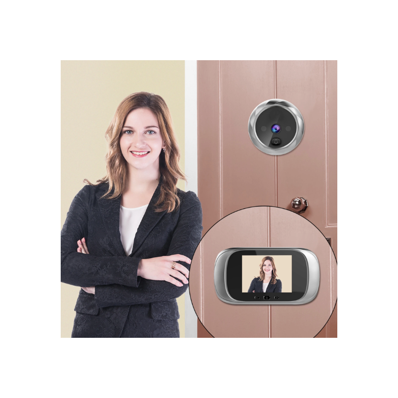 Digital Door Viewer Peephole Door Camera Doorbell 2.8-inch Night Vision Photo Shooting Digital Door Monitoring for Home Security