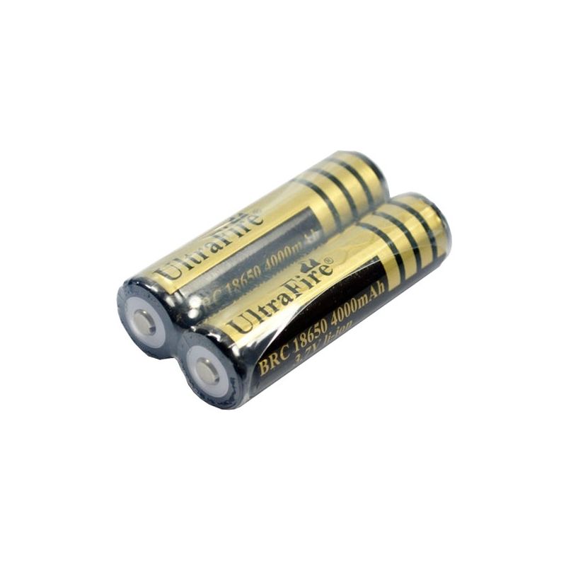 Ultrafire protegeu BRC 4000mAh 3.7V 18650 Bateria recarregável de Li-ion (1 par)