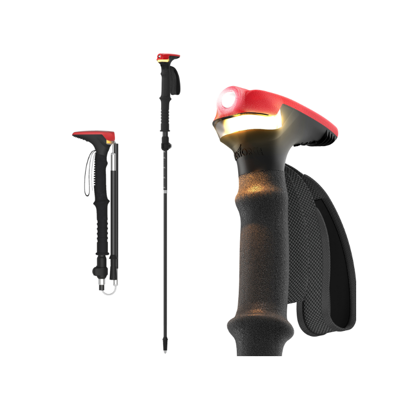 GUITORCH Trail Back Trek Poles lighting Lightweight Aluminum Hiking Poles