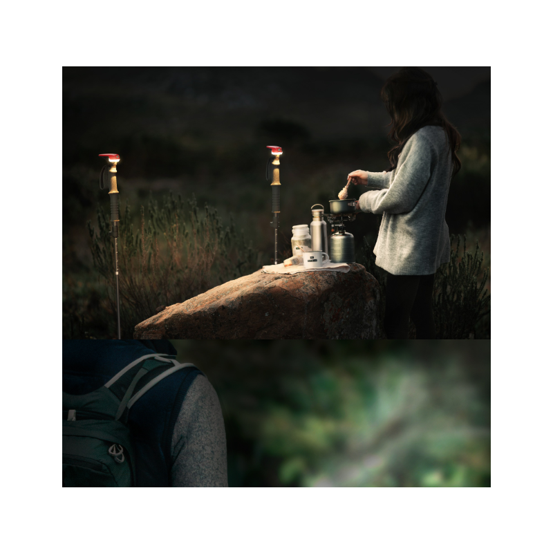 GUITORCH Trail Back Trek Poles lighting Lightweight Aluminum Hiking Poles