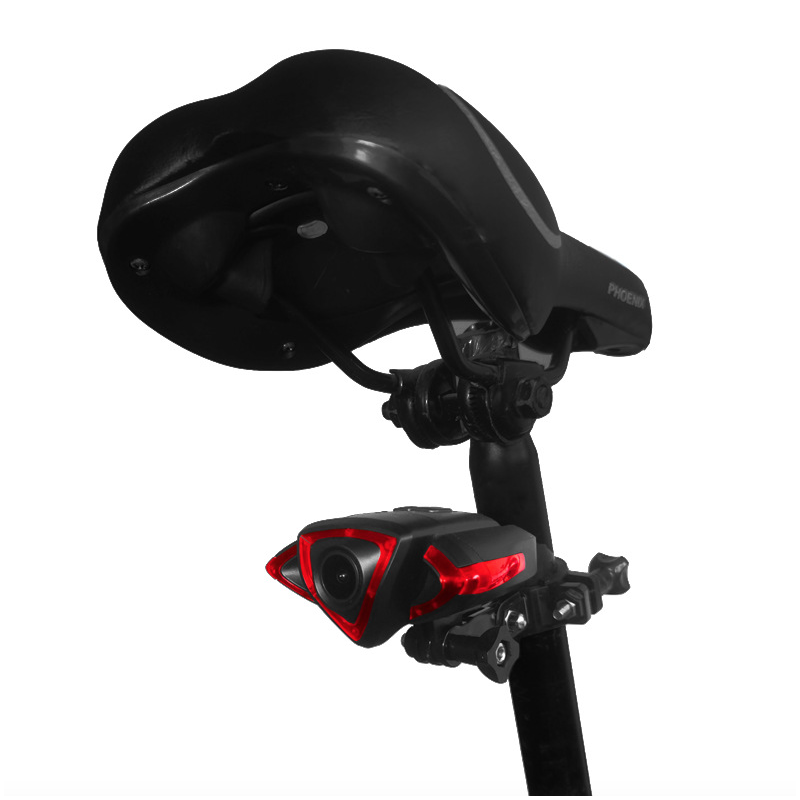 Bicycle Tail Light Recorder 1080P Camera with Smart Wireless Remote Dual Functionality for Cycling Safety