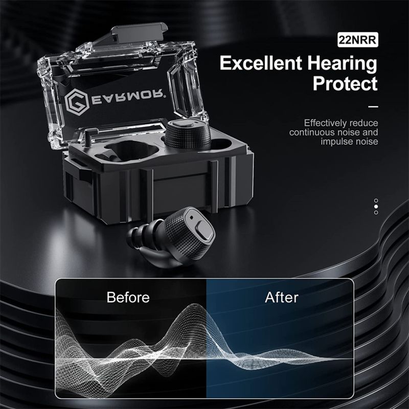 EARMOR M20 Tactical Earbuds Noise Cancelling Electronic Earplugs for Law Enforcement High Noise Environments