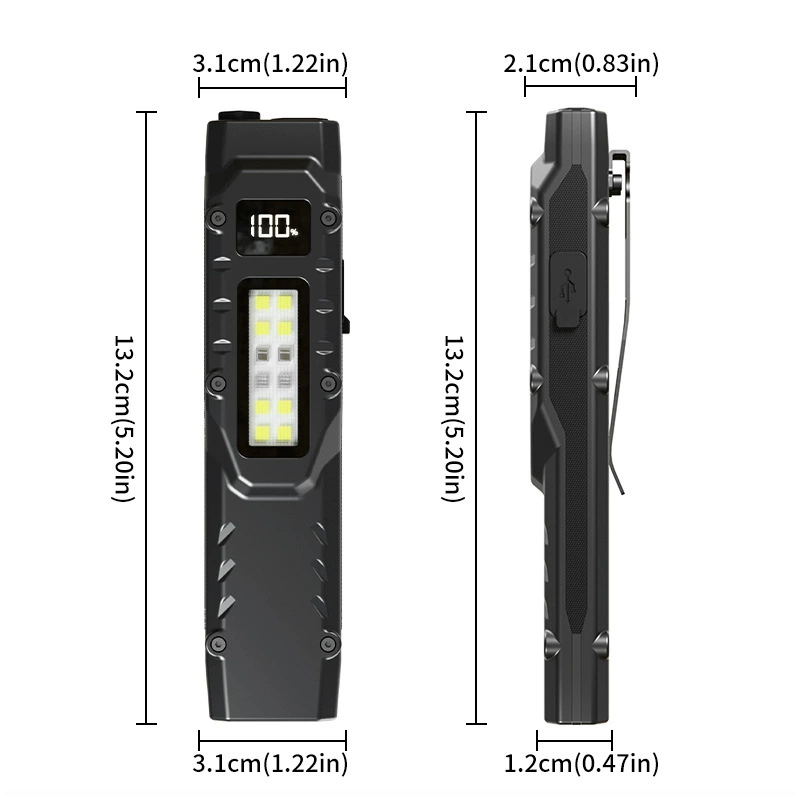 NiteBeam EDC29 LED Flashlight Aluminum Alloy Ultra-Thin EDC Rechargeable LED Flashlight Portable COB Work Light
