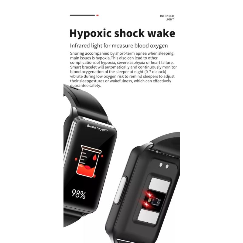 EP02 Blood Glucose Sugar Smart Watch ECG HRV heart rate temperature 1.57