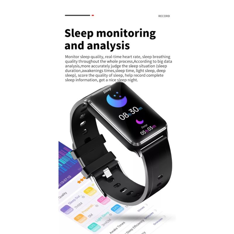 EP02 Blood Glucose Sugar Smart Watch ECG HRV heart rate temperature 1.57