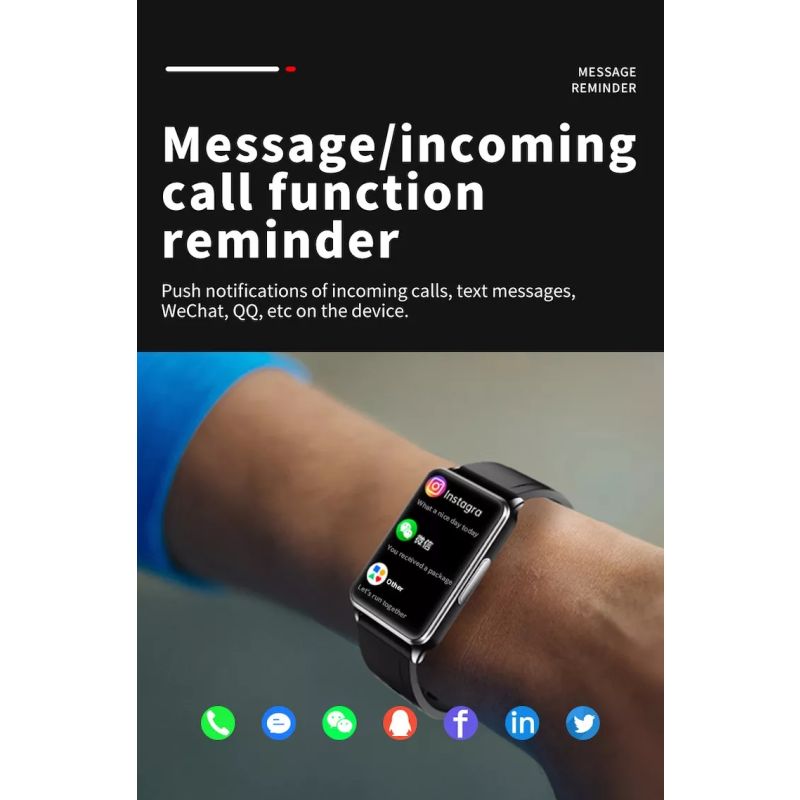 EP02 Blood Glucose Sugar Smart Watch ECG HRV heart rate temperature 1.57