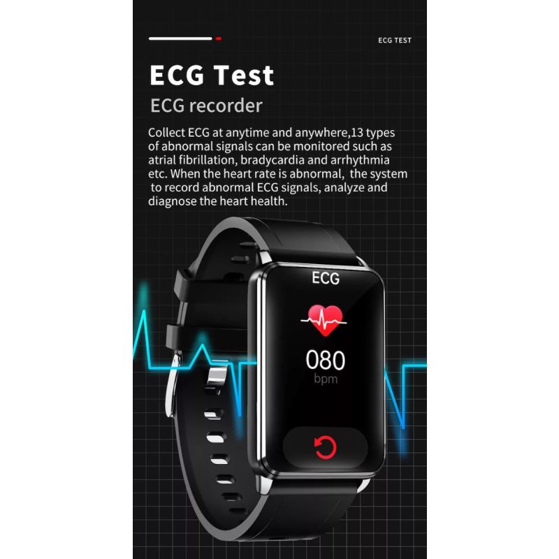 EP02 Blood Glucose Sugar Smart Watch ECG HRV heart rate temperature 1.57