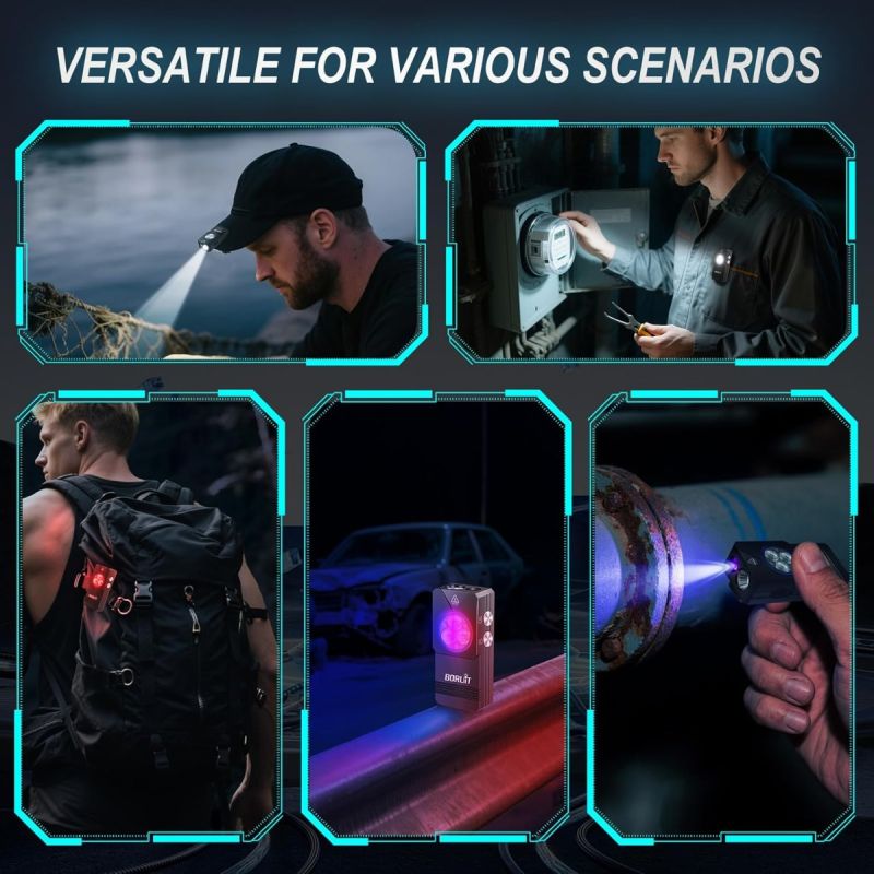 EV30 Mini LED EDC Flashlight with 365nm UV Light, 550 Lumens USB-C Rechargeable Pocket Keychain Flashlight