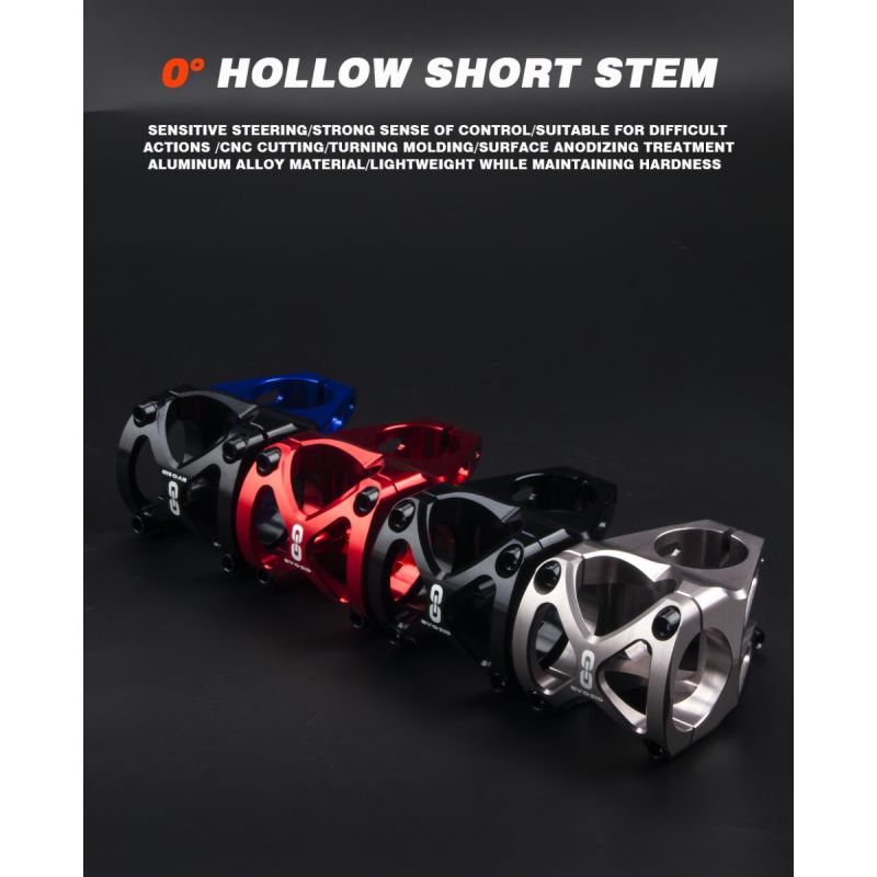 EVOSID Mountain Bicycle Stem 31.6mm Adjustable MTB Cycling Accessory Lightweight Durable Black Red Titanium