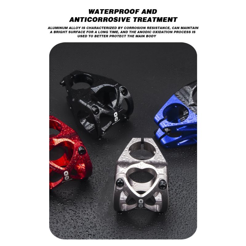 EVOSID Mountain Bicycle Stem 31.6mm Adjustable MTB Cycling Accessory Lightweight Durable Black Red Titanium