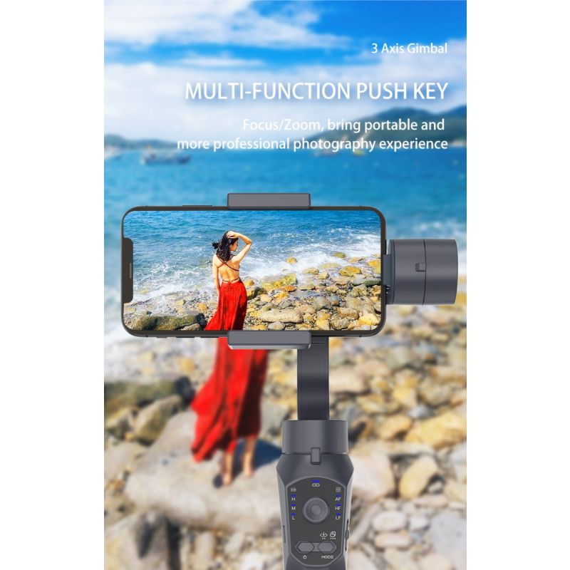F10 Pro Stabilizer 3-Axis Phone Gimbal for Mobile Filmmaking with Smartphone Compatibility and Face Recognition