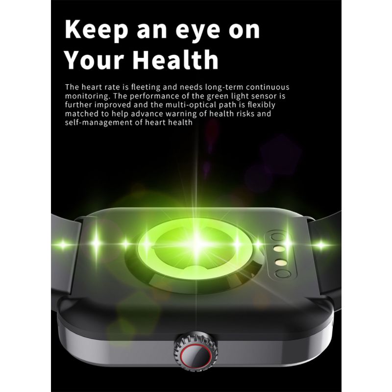 F57L Smart Watch Blood Glucose Blood Pressure Heart Rate Temperature Monitoring Sport Monitoring 1.91 Inch Sn