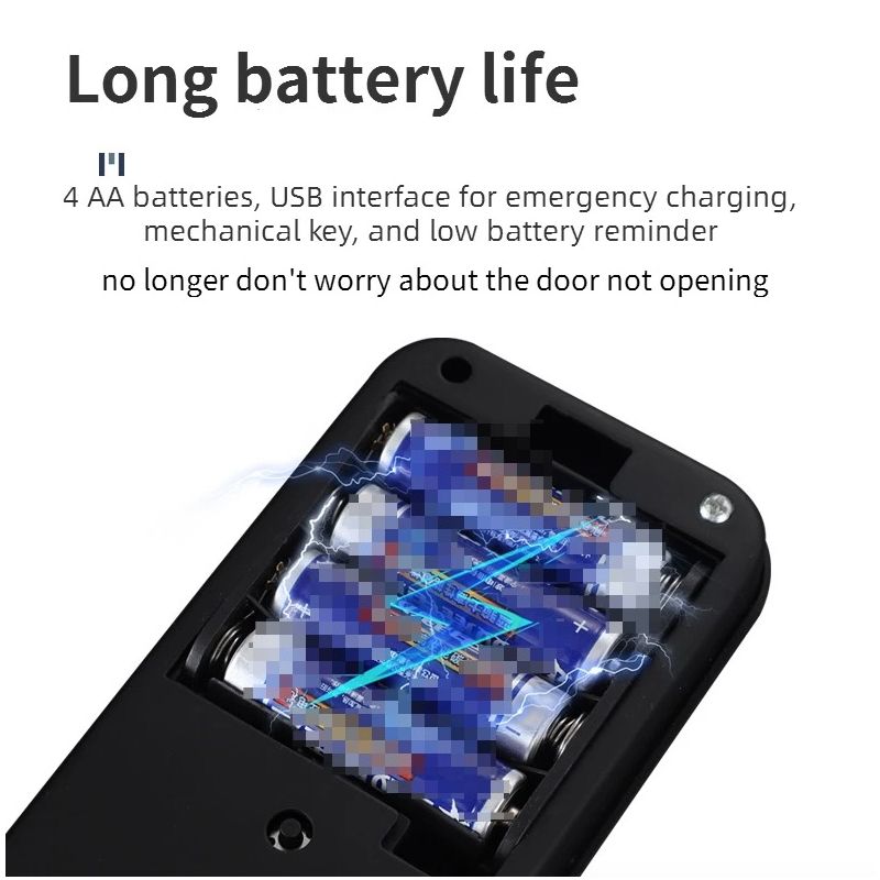 Electronic Smart Door Lock Biometric Fingerprint Keyless Entry Sleek Design Family Friendly Home Security