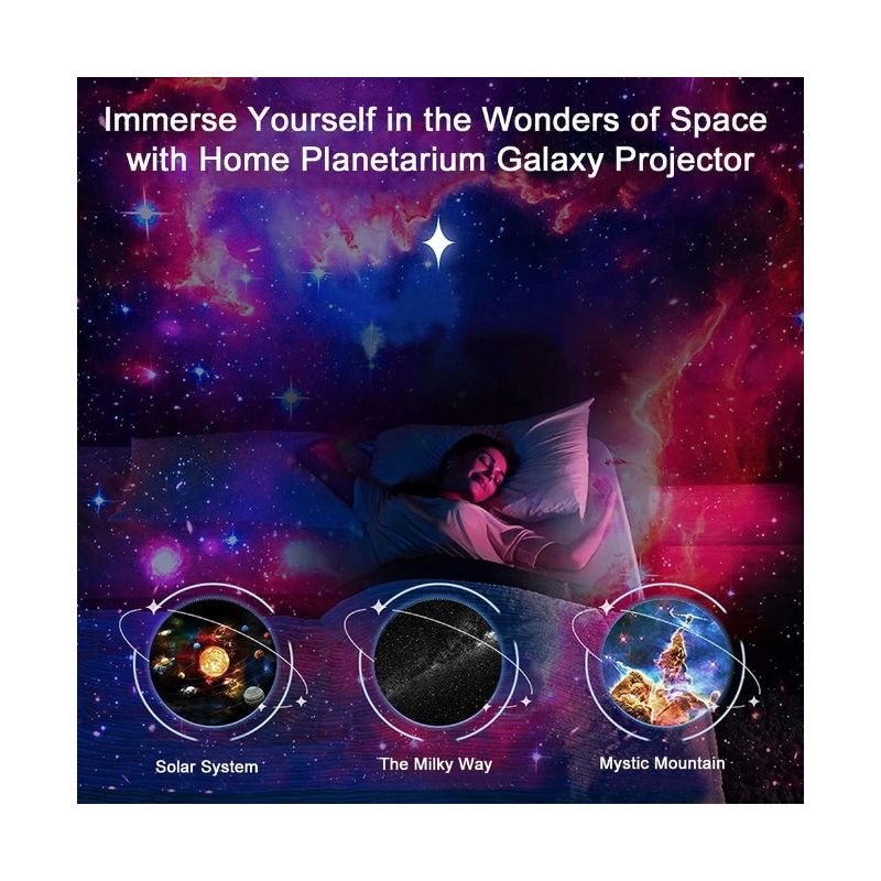 Night Light Galaxy Projector 12-in-1 Planetarium Lamp for Kids with 360° Rotate Soothing Ambiance