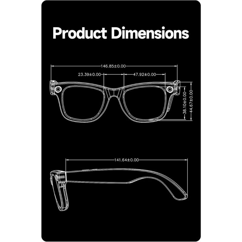 AI Smart Translation Glasses, Smart Glasses with Camera and Bluetooth, AI Glasses for Calls & Musi,UV Protection,Anti-Blue Light Glasses Everyday Wear