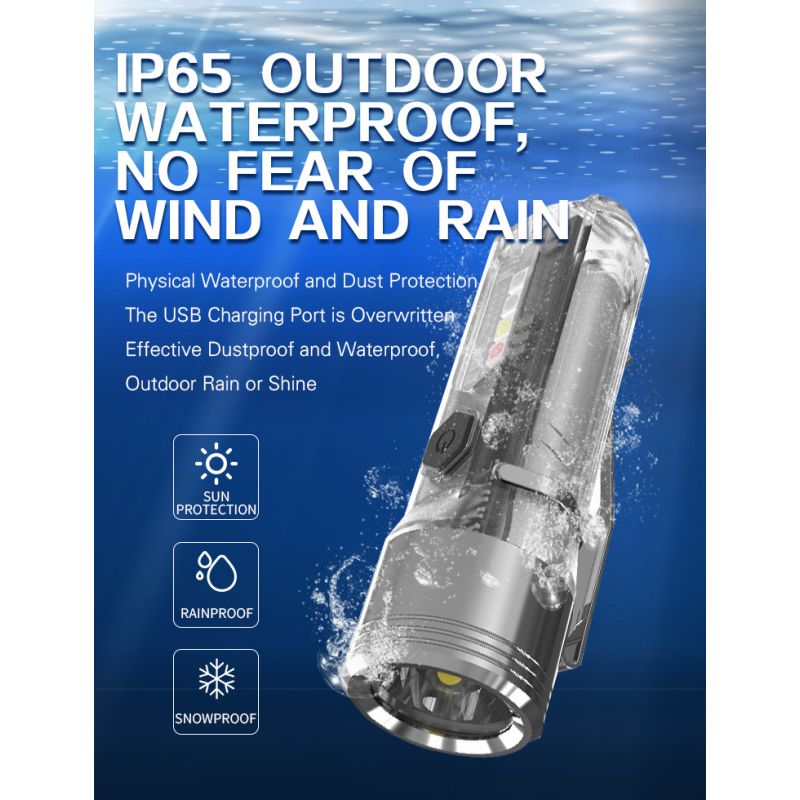 GT13 TIKI Mini Keychain Light 1000 Lumens USB Rechargeable Portable Lighting for Camping and Everyday Use