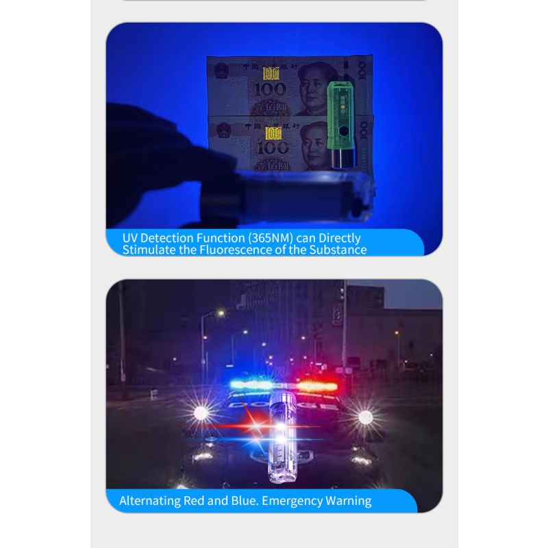 GT13 TIKI Mini Keychain Light 1000 Lumens USB Rechargeable Portable Lighting for Camping and Everyday Use