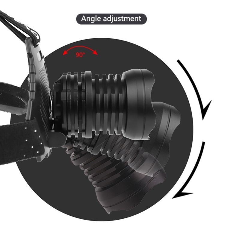 Mais poderoso XHP70 LED Headlamp 8000LM cabeça lâmpada USB recarregável farol impermeável zoom luz de pesca use 18650 bateria