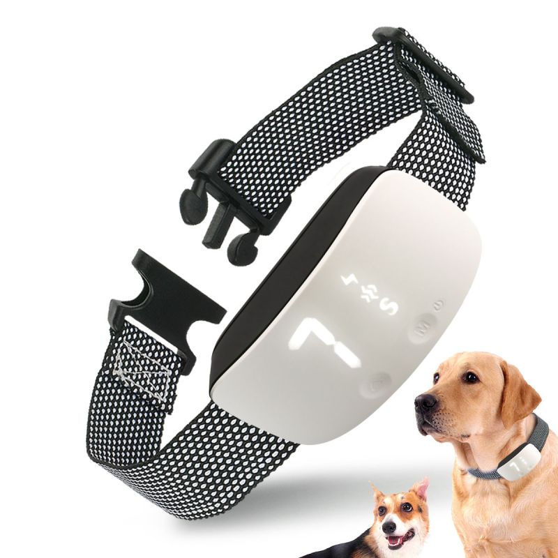New Touch 7 Nível Sn Cachorro Casca de Choque Treinamento Colarinho Impermeável Recarregável Choque Estático Anti No Bark Colar Cão Treinamento