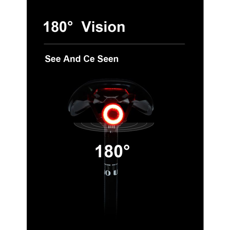 Bicicleta esperta luz traseira luz auto start parar freio ipx6 À prova d 'água usb carga ciclismo cauda taillight bike led luzes