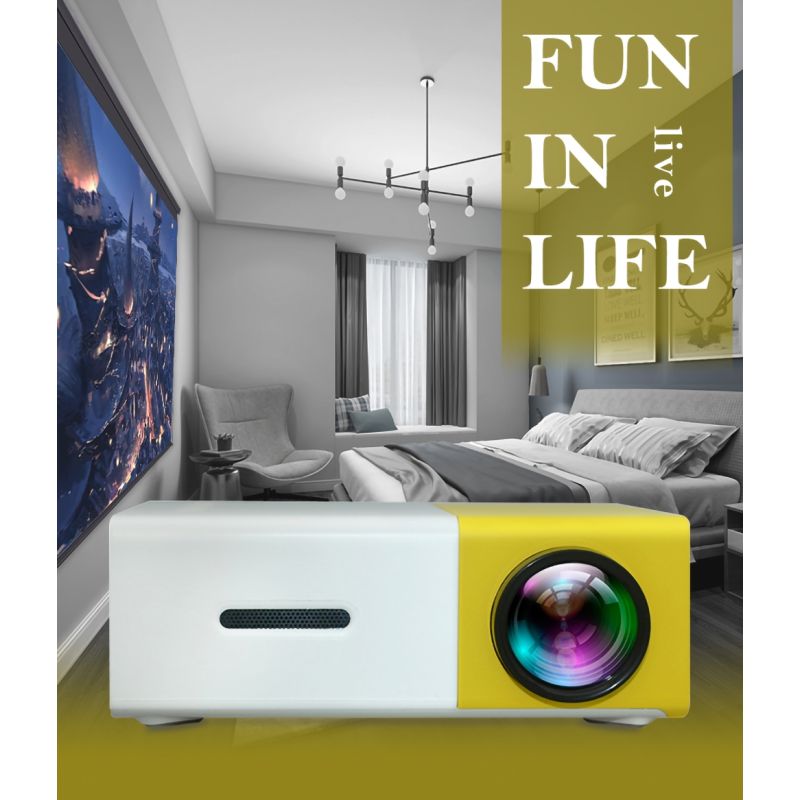 YG300 LED mini projetor 320x240 pixels suporta 1080p YG-300 HDMI USB Audio Projetor Portátil Home Media Player
