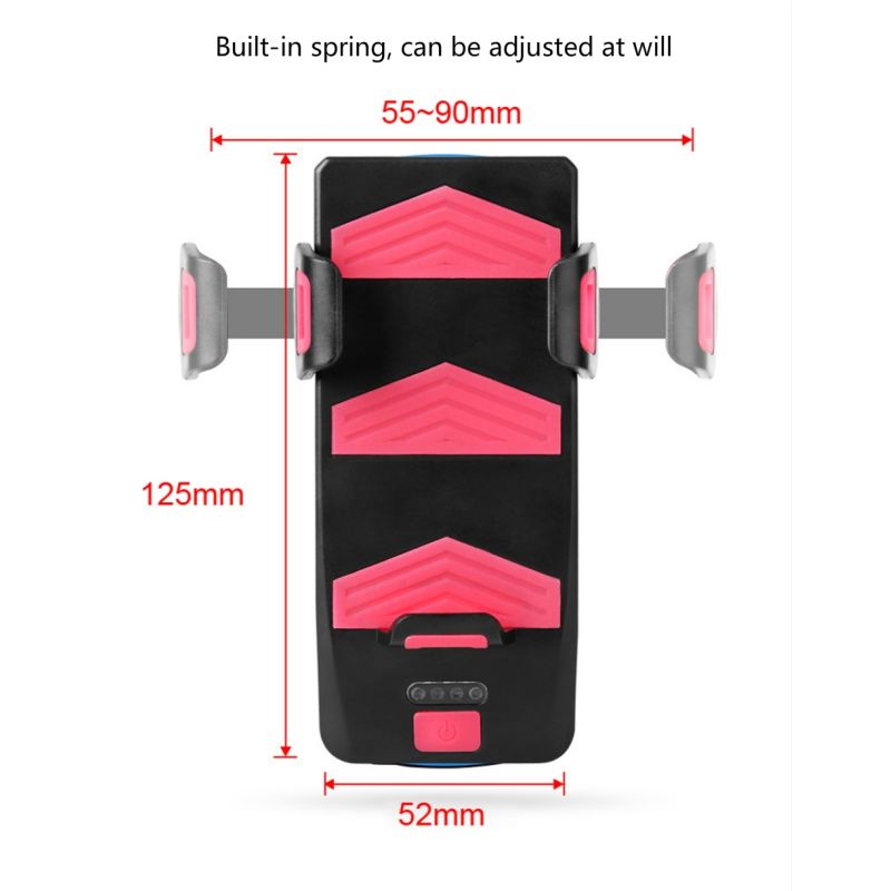 Multifuncional de luz de bicicleta 4 em 1 luz de bicicleta 800 lumens bike lanterna bike horn titular de telefone banco de potência bicicleta luz frontal