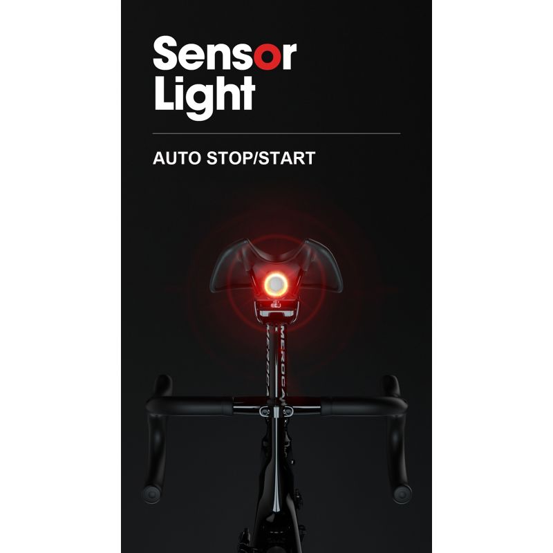 Bicicleta esperta luz traseira luz auto start parar freio ipx6 À prova d 'água usb carga ciclismo cauda taillight bike led luzes